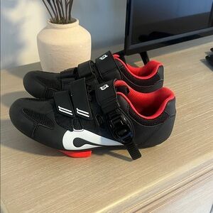 Peloton Black and Red Cycling Shoes